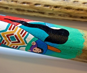 Cactus rainstick painted100 cm