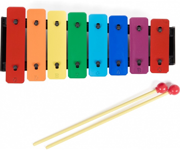 Colorful diatonic metallophone