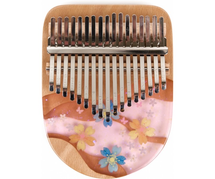 Kalimba 17 tones - "Pink Flower"