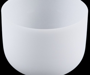 White Crystal Singing Bowl D — "Water"