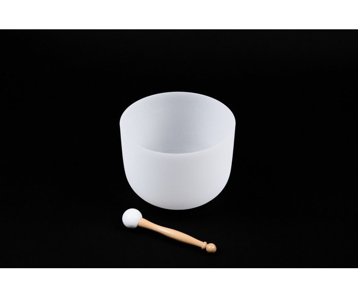 White Crystal Singing Bowl D — "Water"